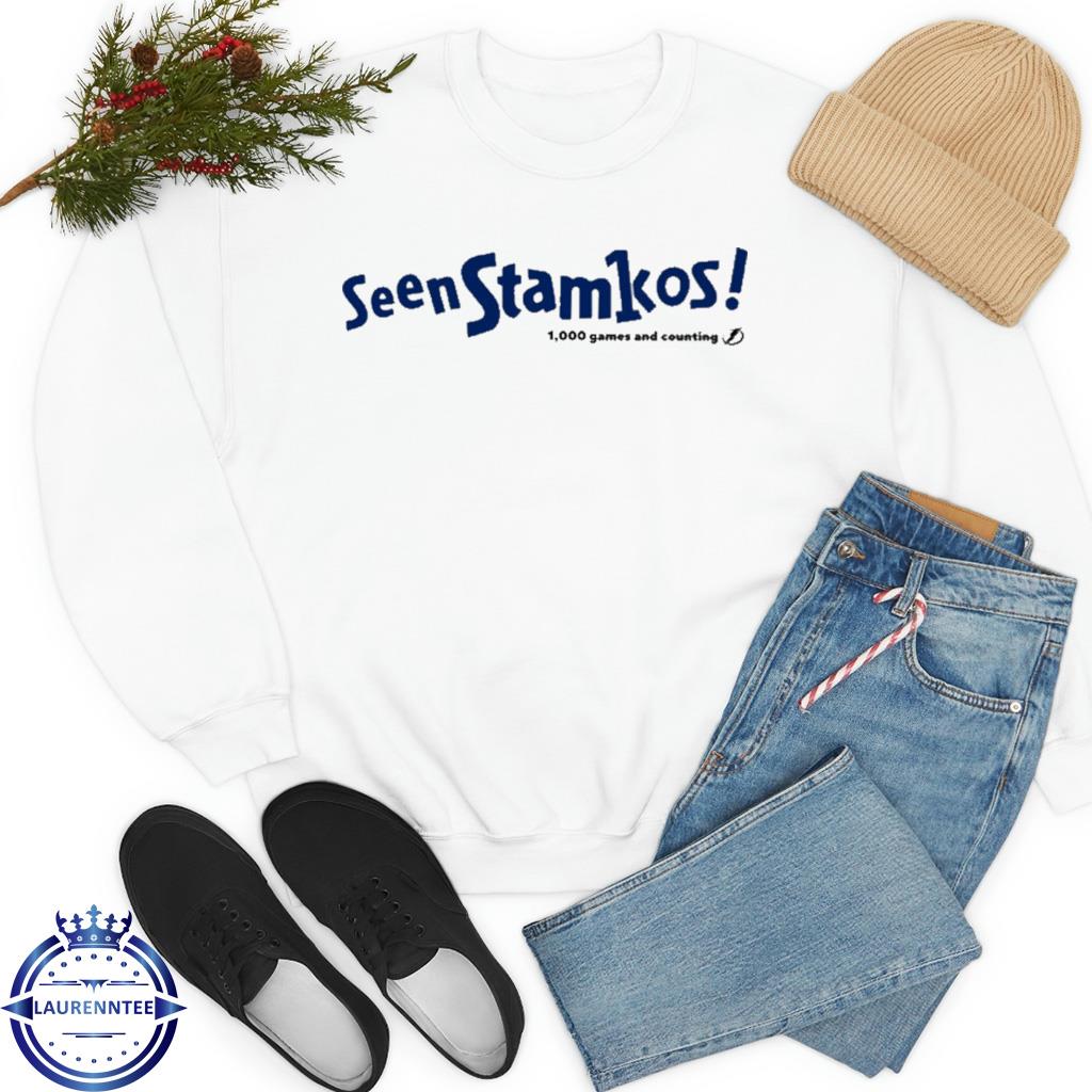 Seen stamkos 1000 games and counting shirt, hoodie, sweater, long