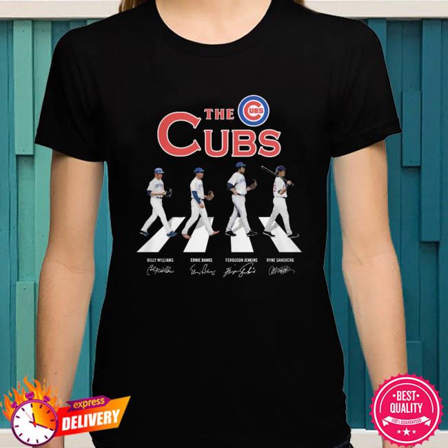 The chicago cubs abbey road billy williams ernie banks signatures shirt,  hoodie, sweater, long sleeve and tank top