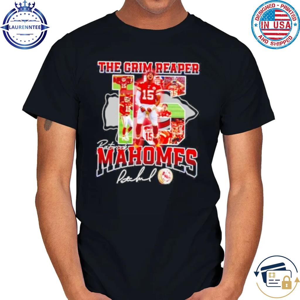 The grim reaper patrick mahomes kc Chiefs signature T-shirt