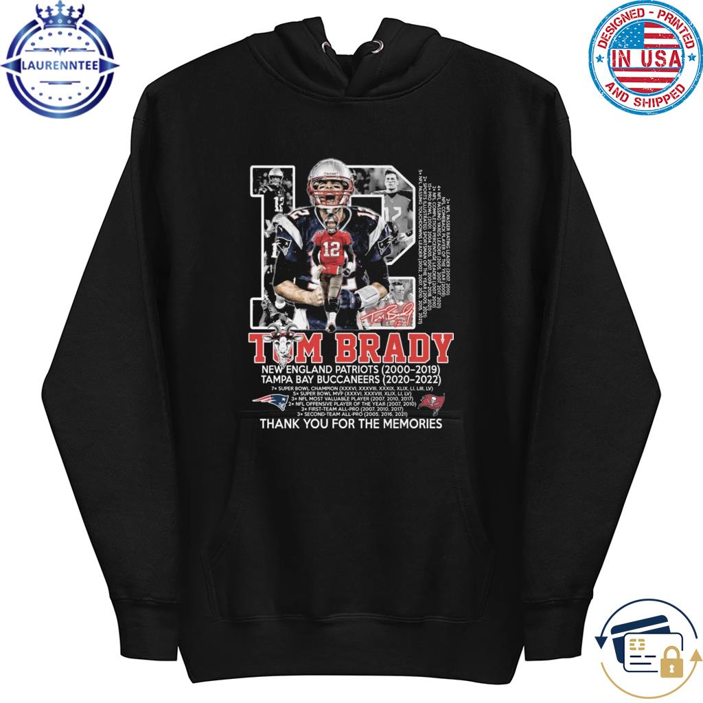 Tampa Bay Buccaneers Thank you Tom Brady 12 2023 shirt, hoodie, sweater,  long sleeve and tank top