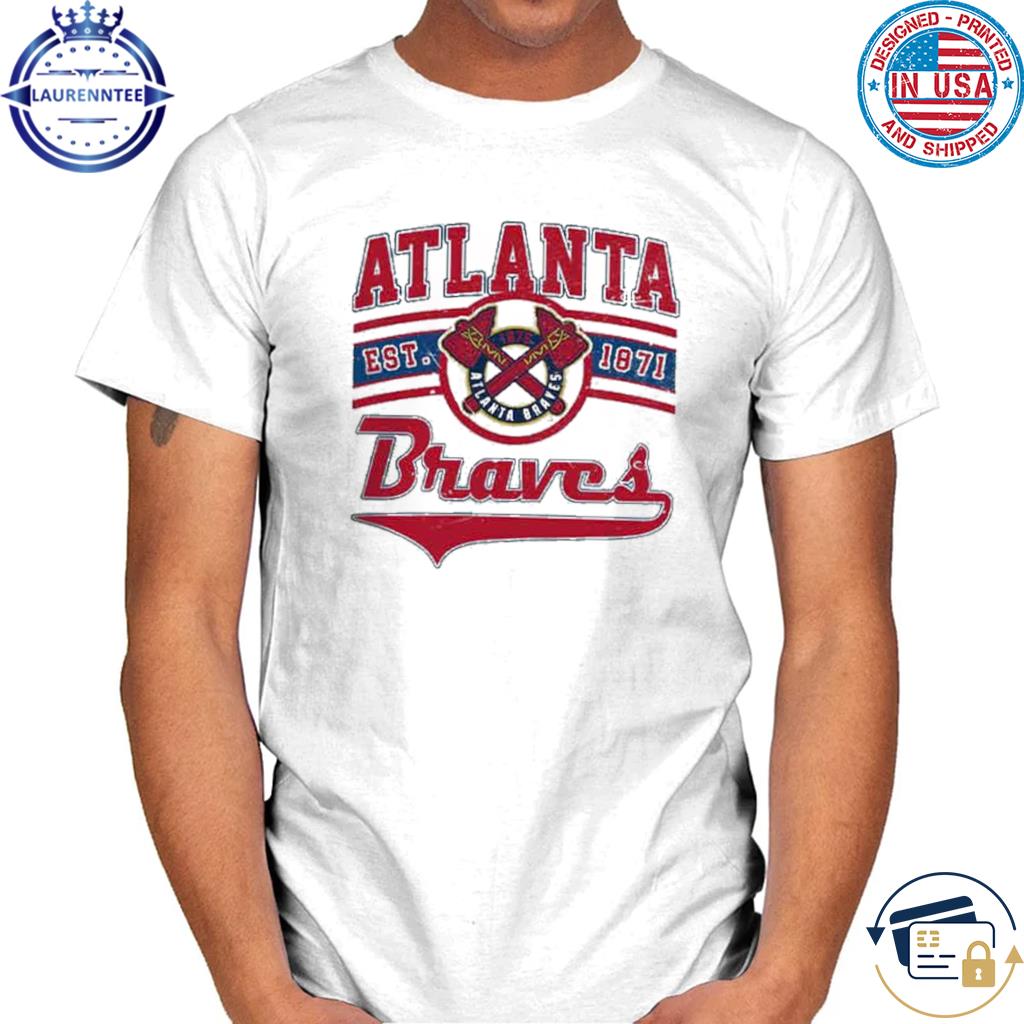 Atlanta Baseball Est. 1871 - Vintage White Text - Braves - Hoodie