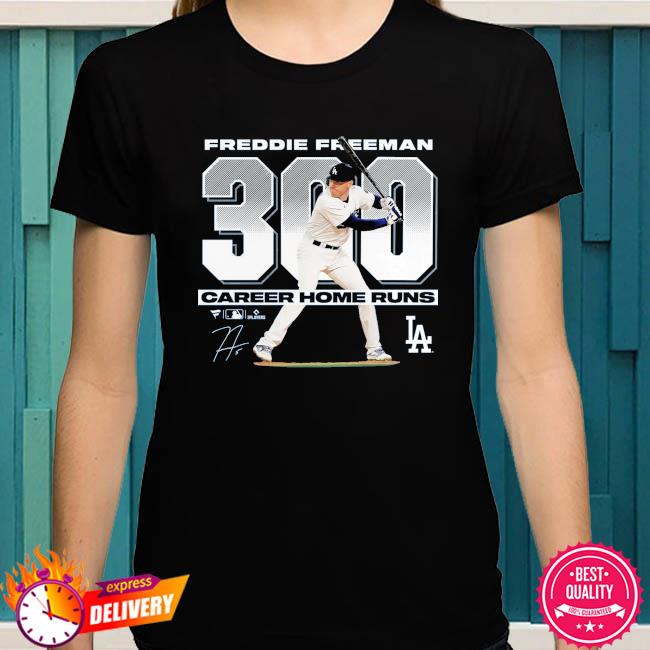 Freddie Freeman Los Angeles Dodgers Fanatics Branded 300 Career Home Runs  T-Shirt