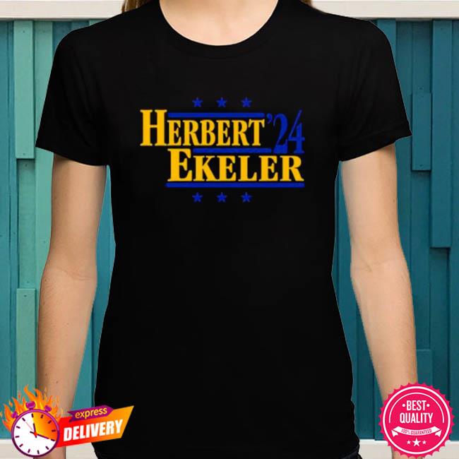 Herbert & Ekeler '24 - Los Angeles Football Legends Political Campaign Parody T-Shirt - Hyper Than Hype Shirts XXL / Blue Shirt