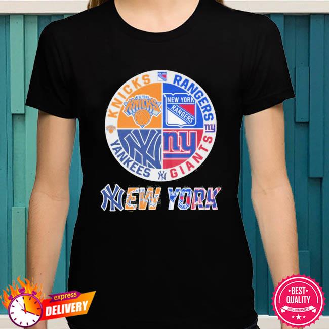 Knicks Rangers Yankees And Giants New York Sport Teams 2023 T-shirt,Sweater,  Hoodie, And Long Sleeved, Ladies, Tank Top