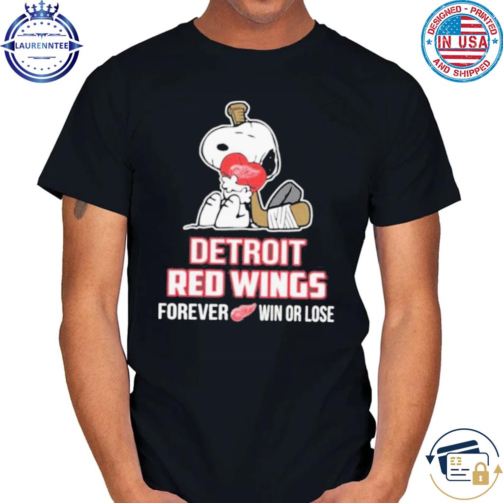 Detroit Red Wings Ice Hockey Snoopy And Woodstock NHL Unisex Jersey Tee 