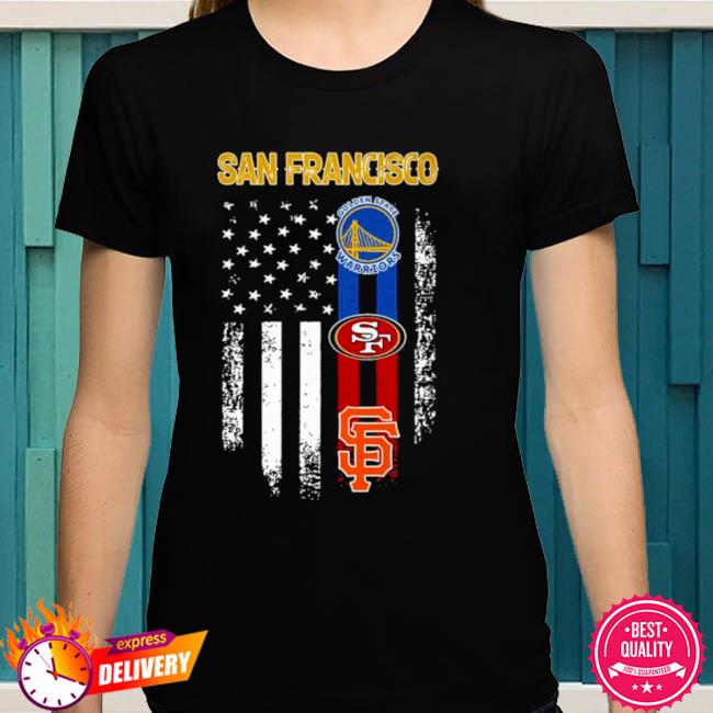 San Francisco 49ers Warriors Giants teams logo 2023 T-shirt