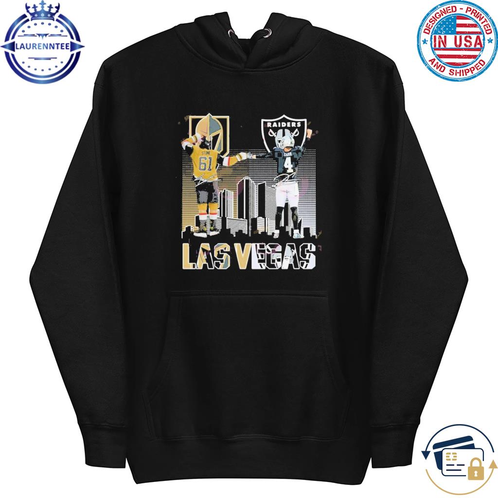 Vegas Golden Knights Stone And Las Vegas Raiders Carr T-Shirt - Listentee