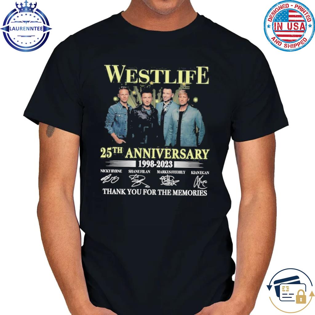 Westlife 25th Anniversary 1998 – 2023 Thank You For The Memories T-Shirt