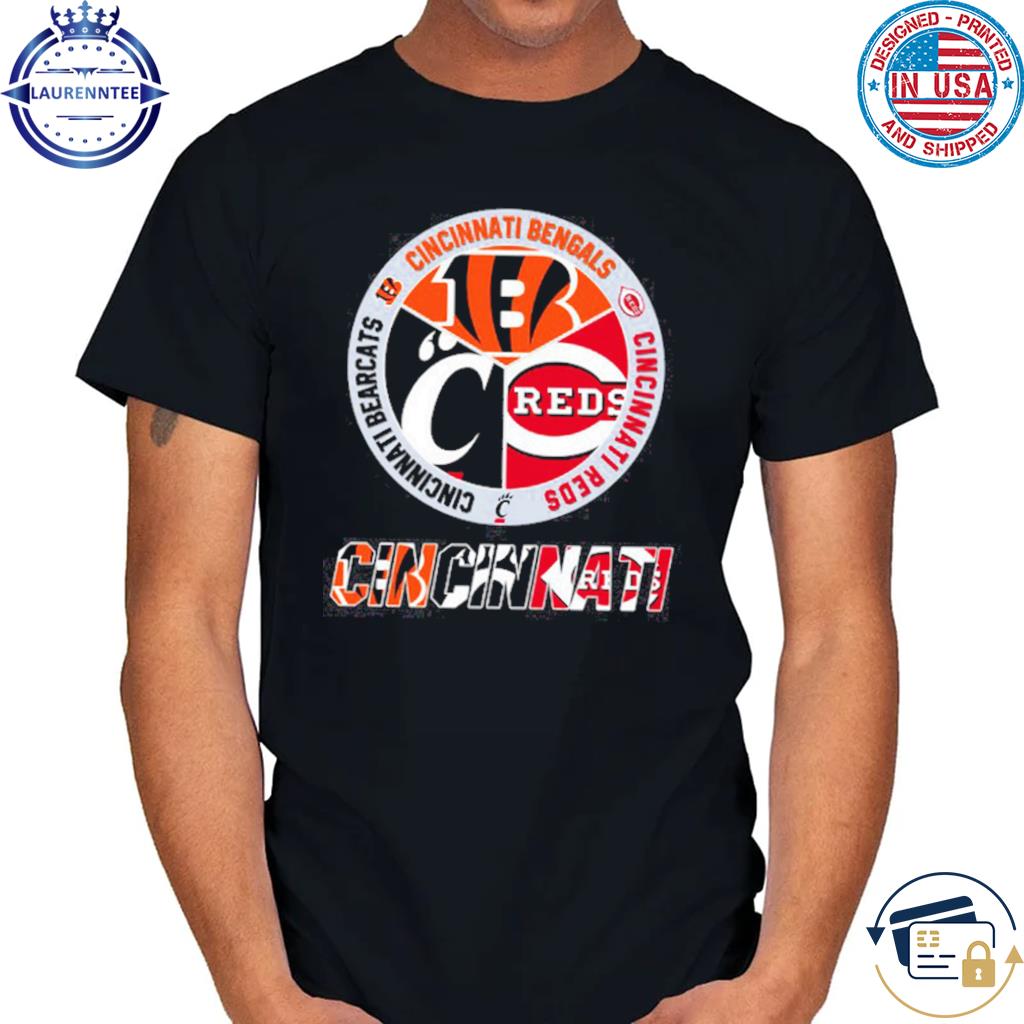 NEW Cincinnati Bengals Cincinnati Reds And Cincinnati Bearcats Unisex T- Shirt