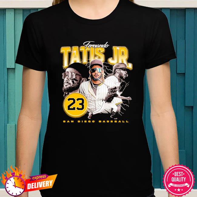  Fernando Tatis Jr. Shirt (Cotton, Small, Gold) - Fernando Tatis  Jr. Retro WHT : Sports & Outdoors