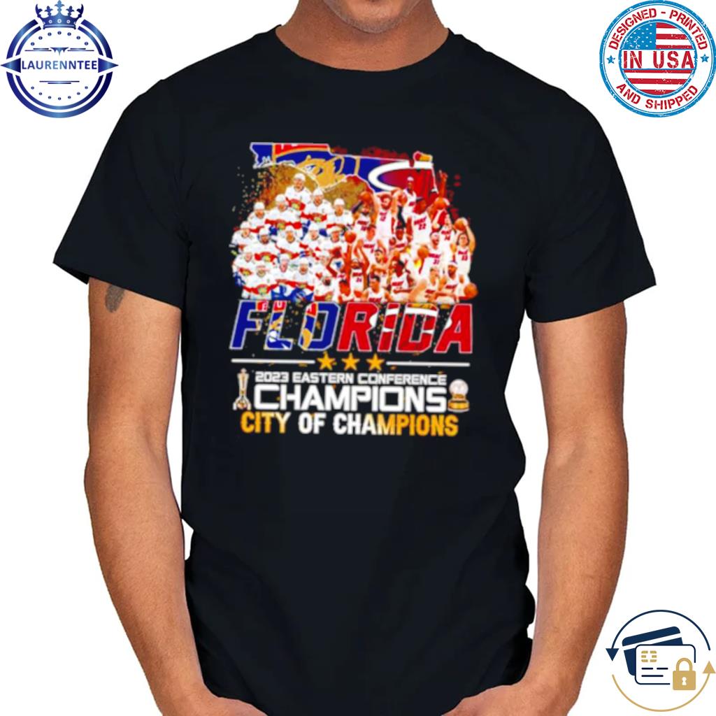 Miami Heat And Florida Panthers Florida City Of 2023 Champions Shirt