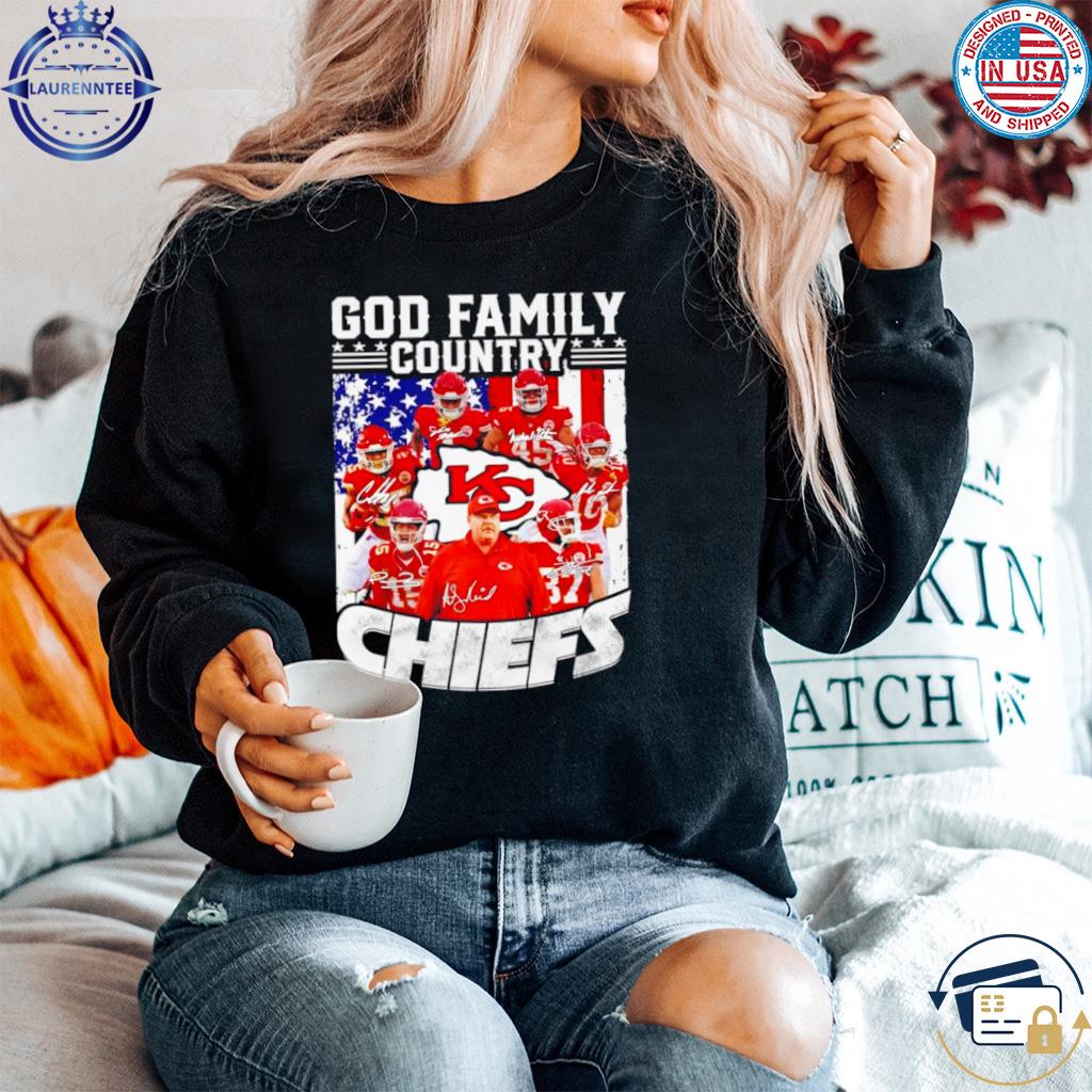 God Family Country Kansas City Chiefs 2023 signatures shirt, hoodie,  longsleeve, sweatshirt, v-neck tee