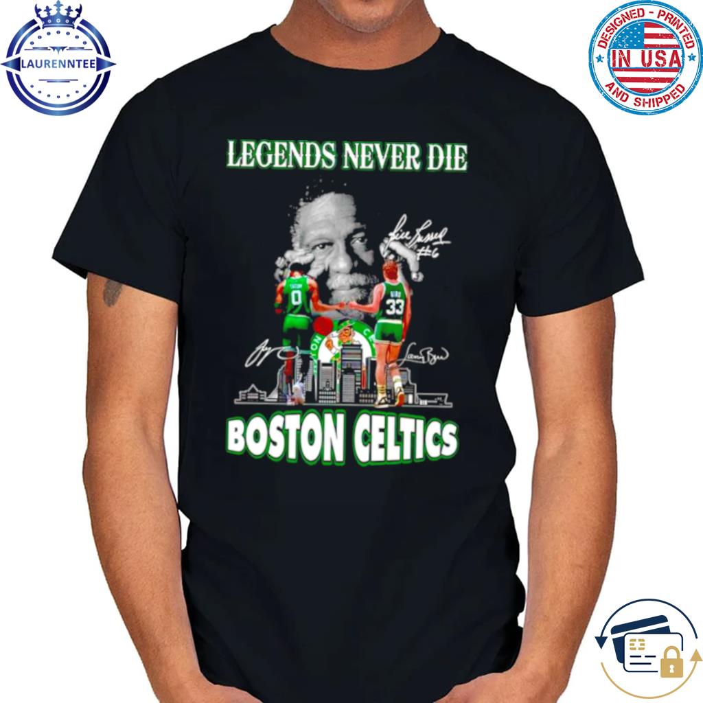 Jayson Tatum And Larry Bird Legends Never Die Boston Celtics Signatures  Shirt