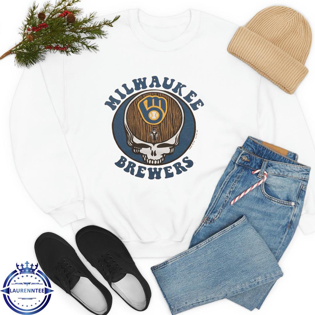 MLB x Grateful Dead x Milwaukee Brewers Skull Keg Shirt, hoodie, sweater,  long sleeve and tank top