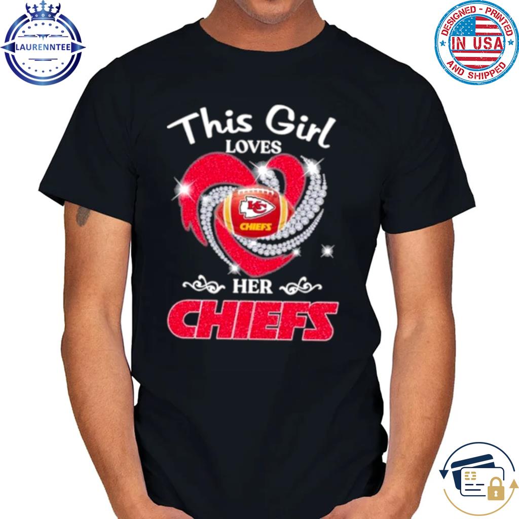 Kansas city Chiefs diamond heart love shirt, hoodie, sweater, long sleeve  and tank top