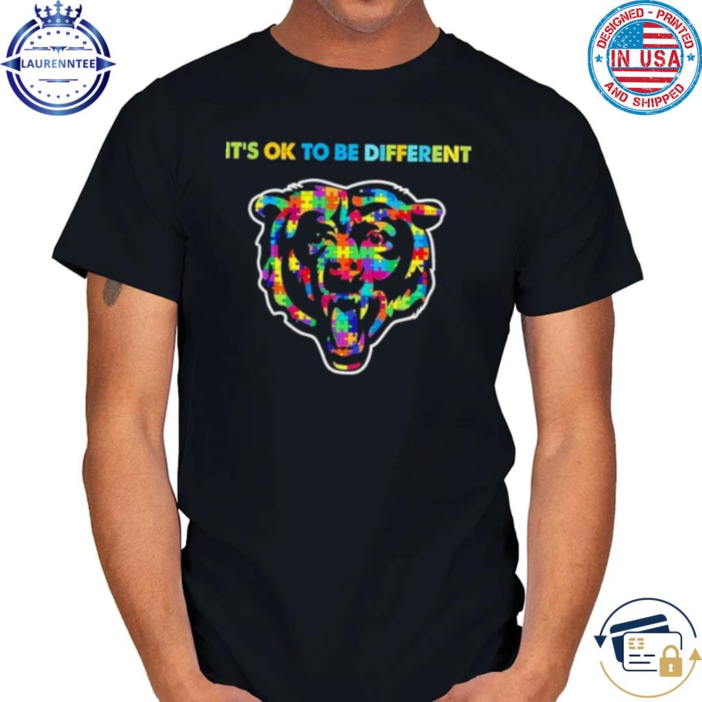 Official Chicago bears grandkids autism it's ok to be different T-shirt,  hoodie, tank top, sweater and long sleeve t-shirt