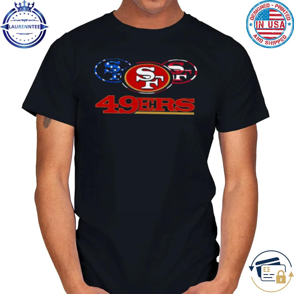 San Francisco 49ers With SF Logo Men's T-Shirts (S / M / L / XL) 2XL/3XL