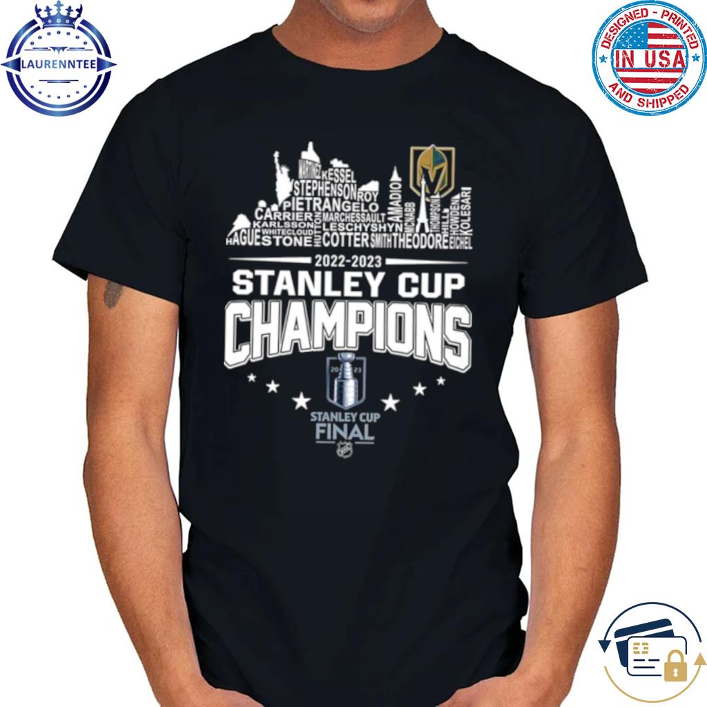 Vegas Golden Knights Players Names City Skyline 2023 Stanley Cup Champions  Shirt