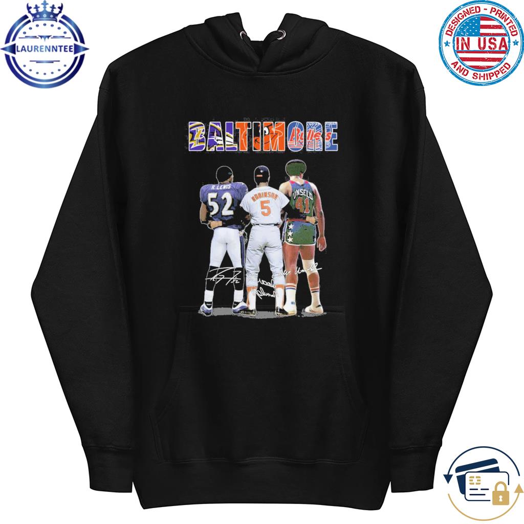 Official baltimore Ravens Lewis Orioles Robinson Bullets Unselo T