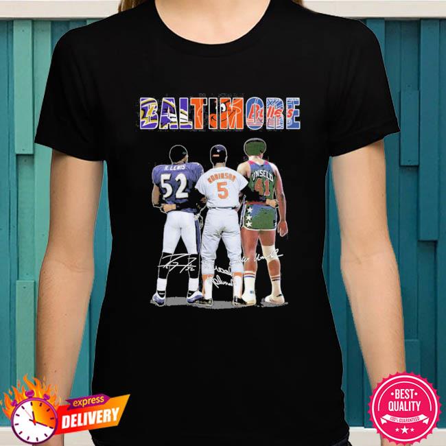 Baltimore Ravens Lewis Orioles Robinson Bullets Unselo T Shirt