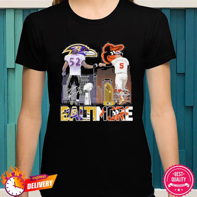 Baltimore Ravens Orioles Lewis And Robinson City Champions T Shirt