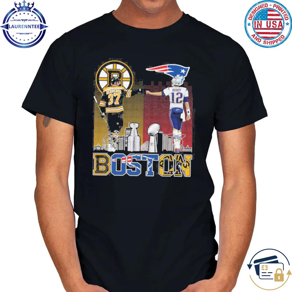 Boston Bruins Bergeron And New England Patriot Tom Brady Champions