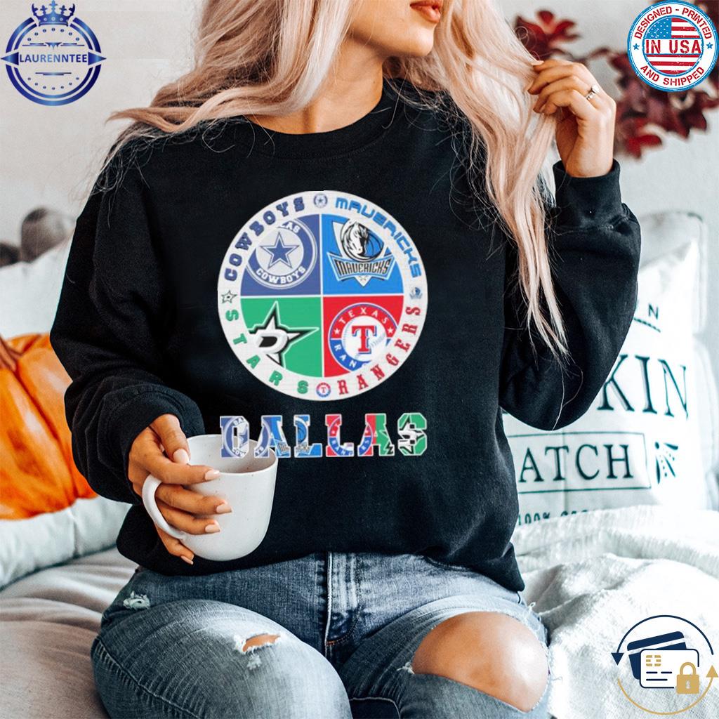 Official dallas Cowboys Mavericks Stars And Rangers logo Shirt