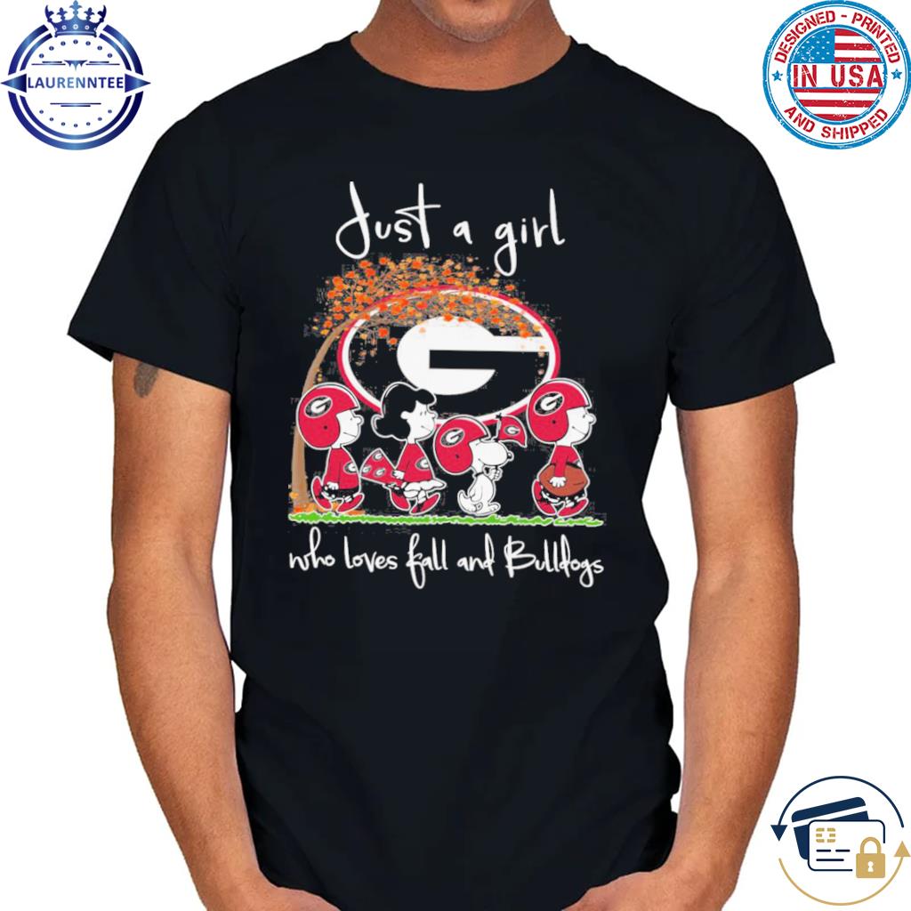 Just a girl who loves fall and bulldogs shirt