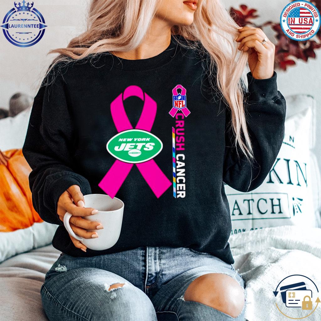 New york jets nfl crush cancer shirt, hoodie, sweater, long sleeve and tank  top