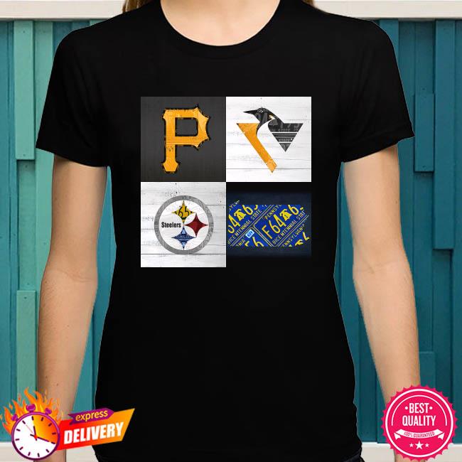 Pittsburgh steelers penguins pirates logo sports shirt