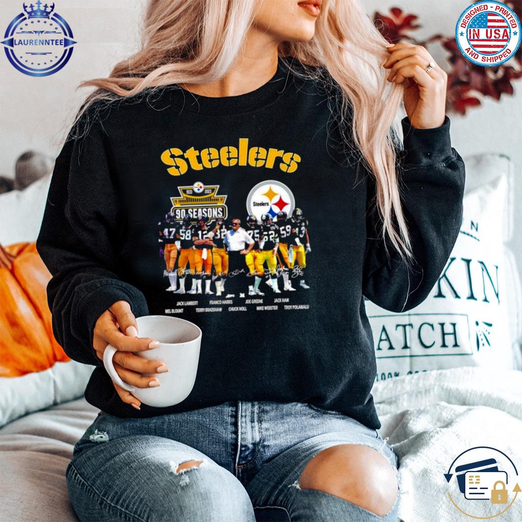 Pittsburgh steelers 90 season 1933 2023 memories signatures shirt - Limotees