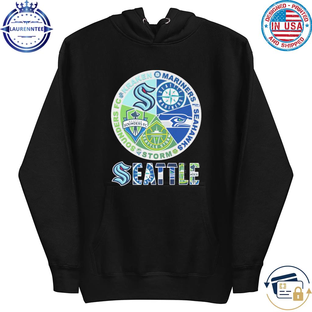 Seattle kraken mariners storm sounders seahawks shirt, hoodie
