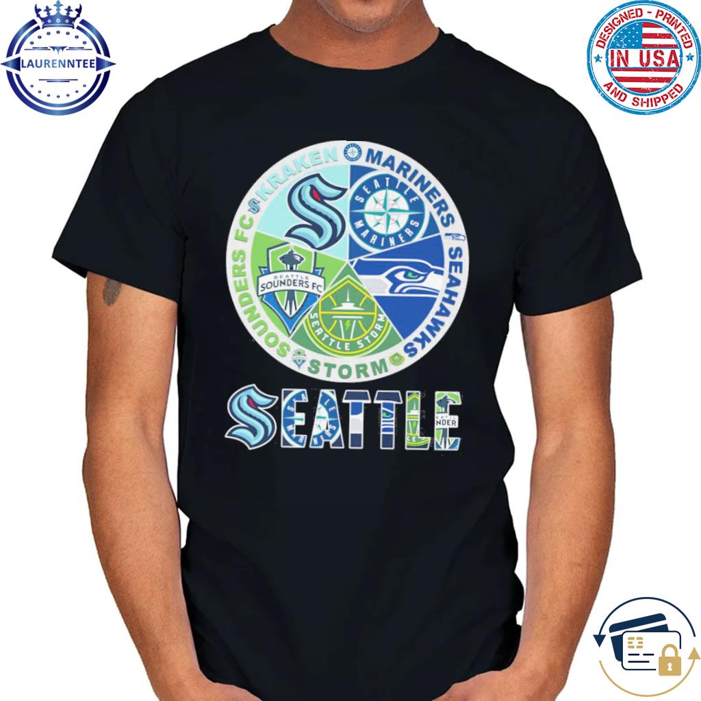 Seattle Kraken Seattle Seahawks And Seattle Mariners Unisex T-Shirt