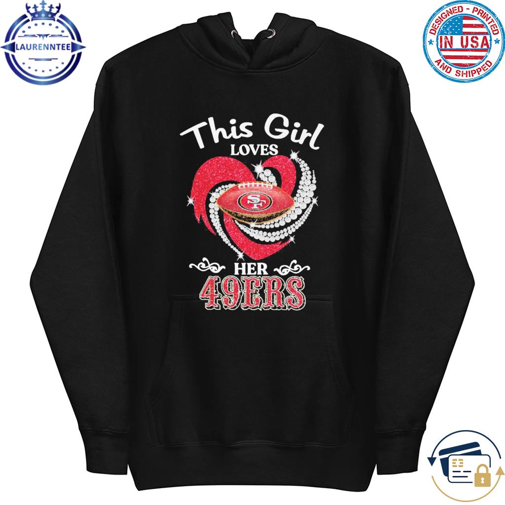 This Girl Loves Her San Francisco 49ers Women’s Off Shoulder T-shirt Womens  Top