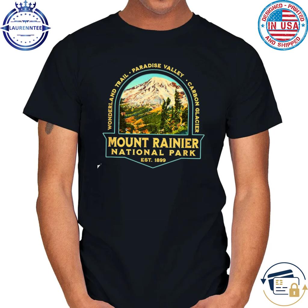 Mt. Rainier Washington, T-Shirt Medium / Gold