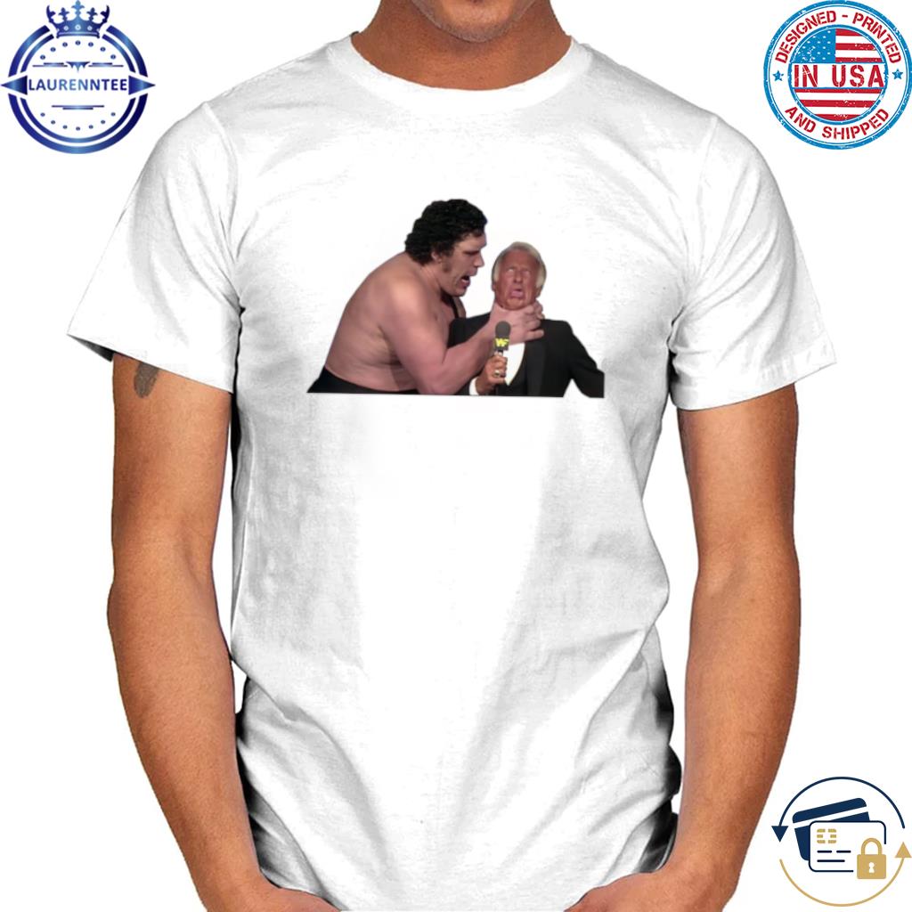 Andre The Giant Choking Bob Uecker Wrestling Fan T Shirt