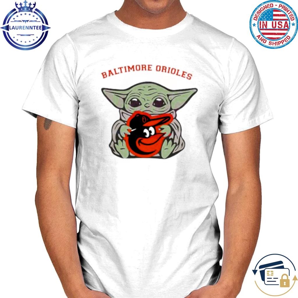 Baby Yoda Hug Logo Baltimore Orioles Sport Shirt - High-Quality Printed  Brand