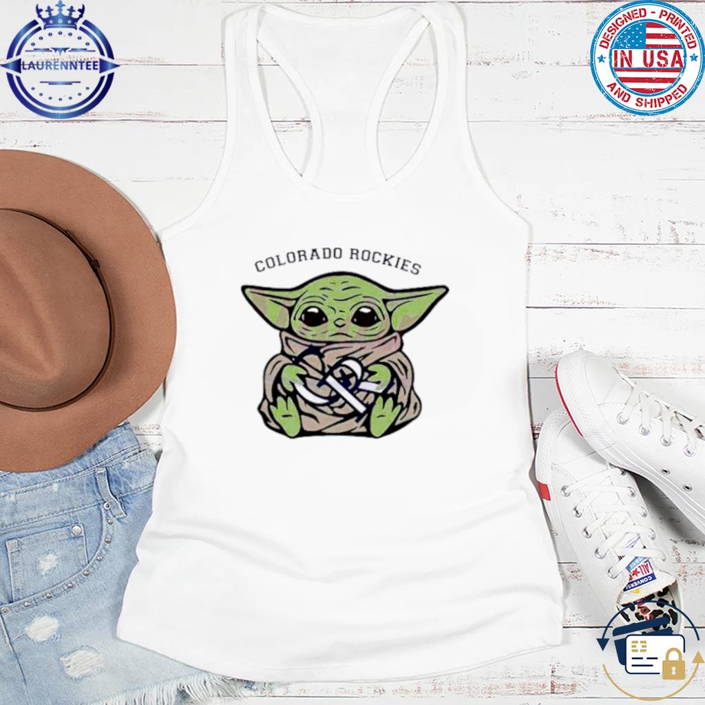 Baby Yoda Hug Logo Colorado Rockies Sport 2023 Shirt, hoodie