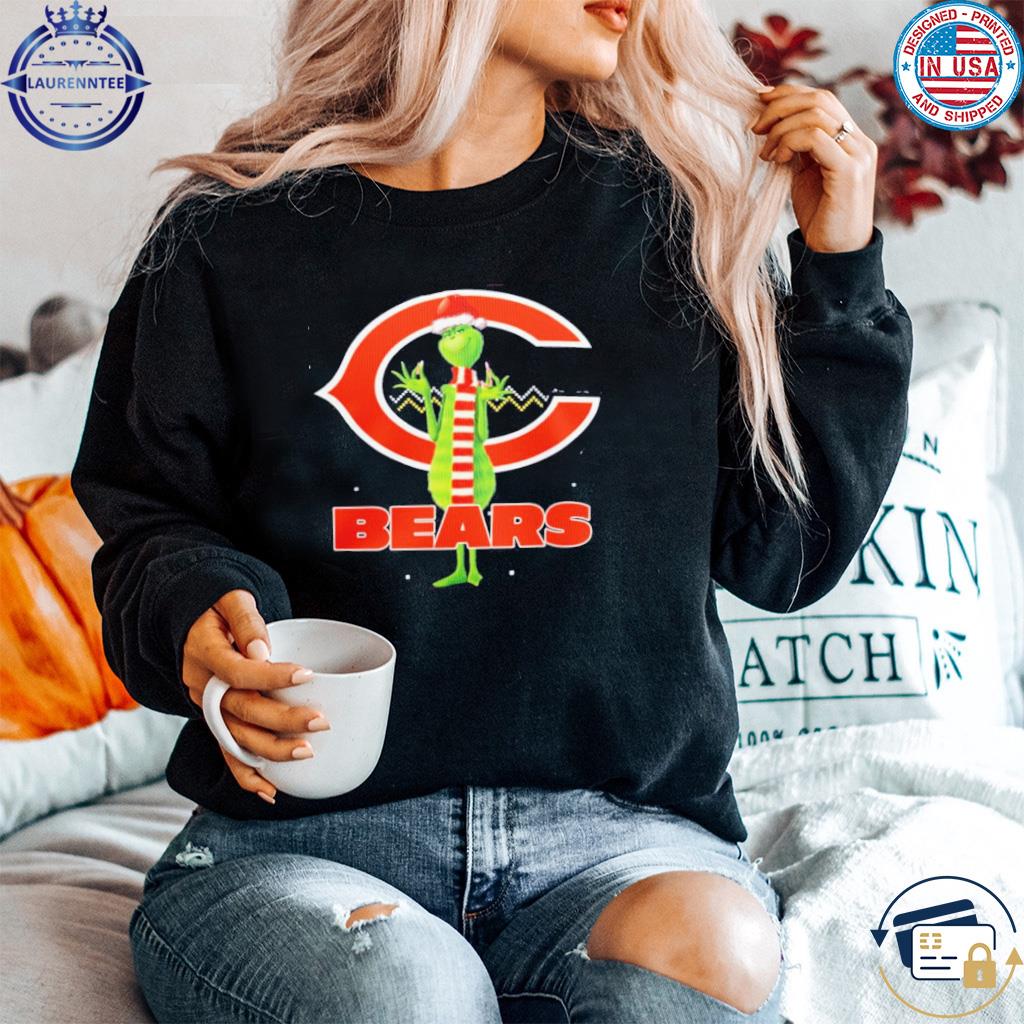 Christmas Gift NFL Chicago Bears Logo With Funny Grinch Christmas Sweater,  hoodie, sweater, long sleeve and tank top