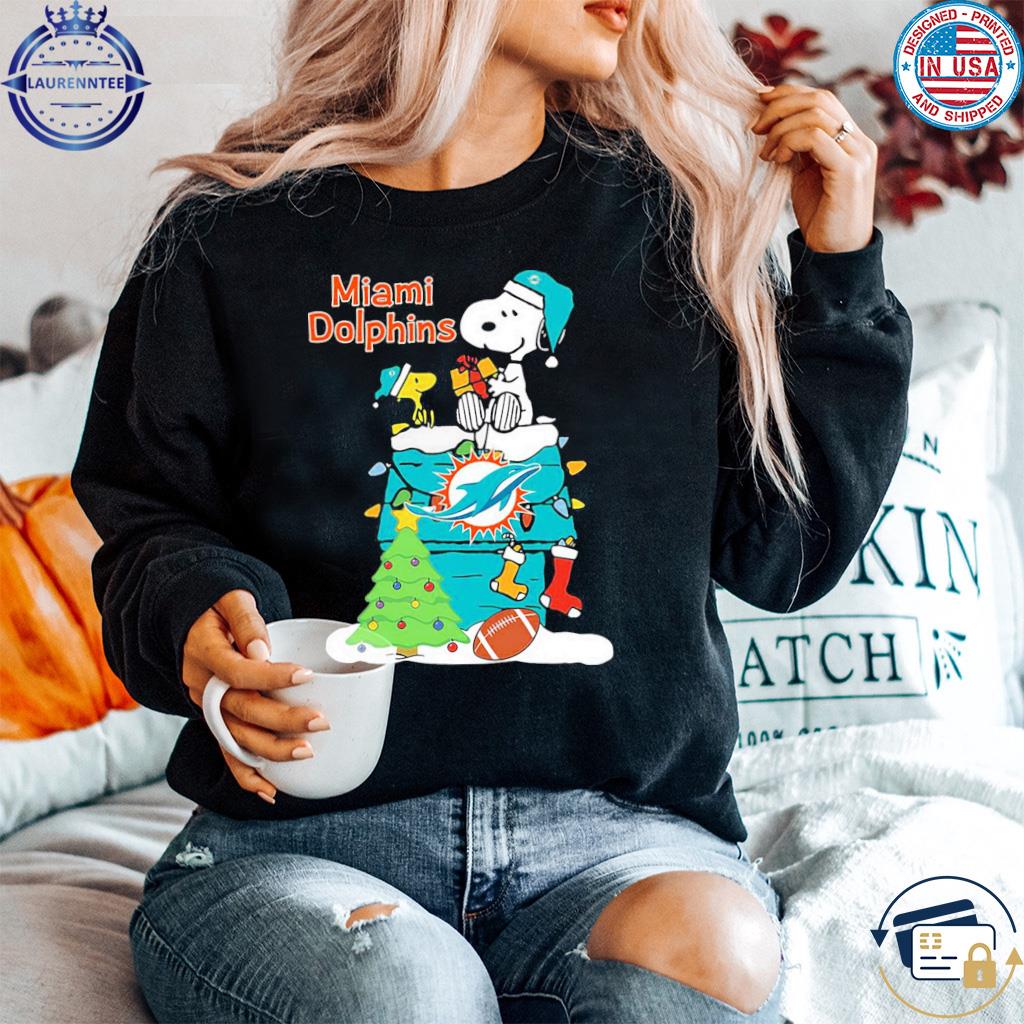 Christmas Snoopy Miami Dolphins Shirt, hoodie, sweater, long