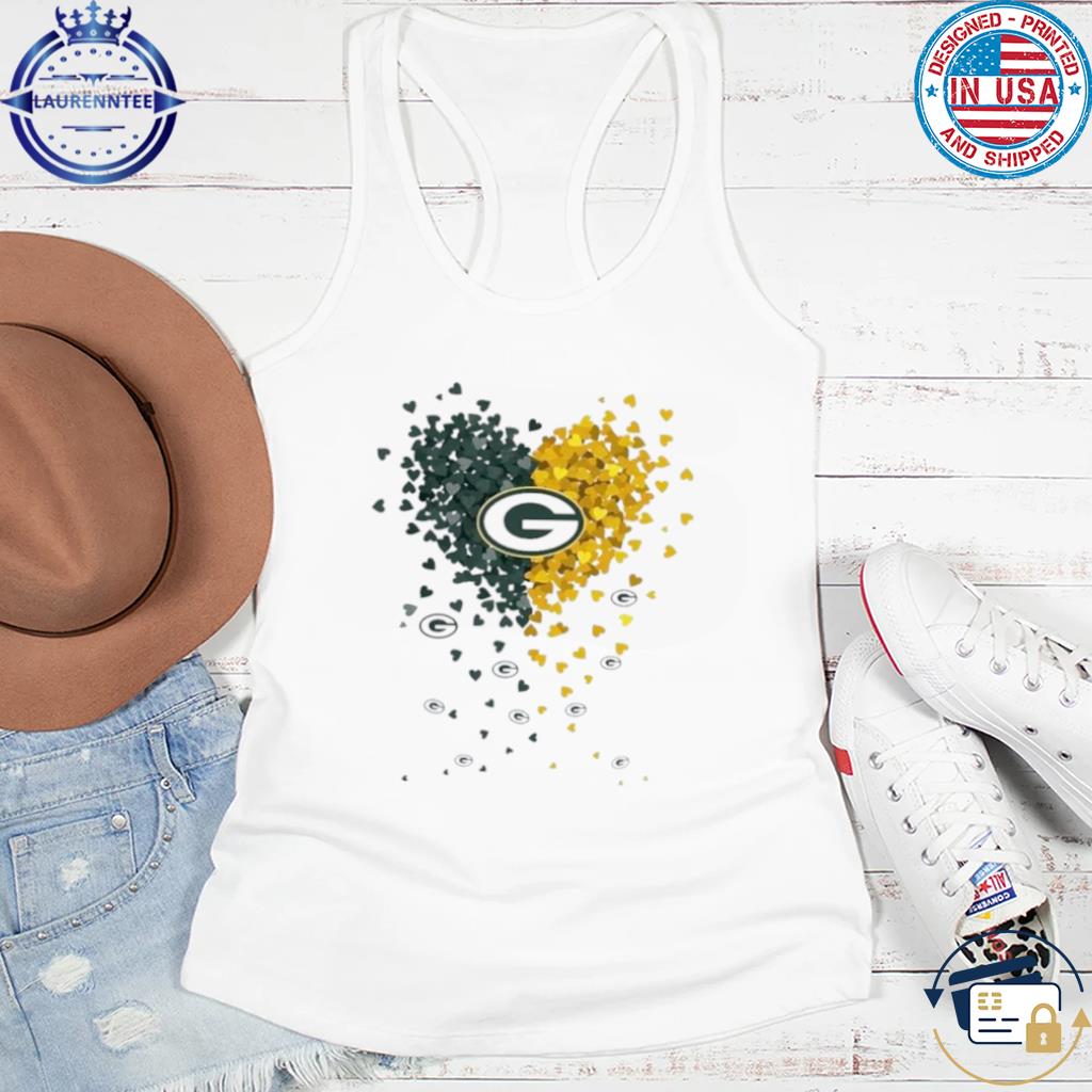 Unique Green Bay Packers Milwaukee Brewers Tiny Heart Shape T