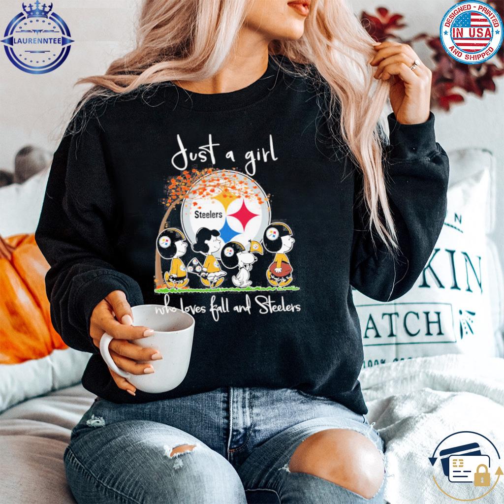 Official Just A Girl Who Loves Fall And Steelers shirt, hoodie