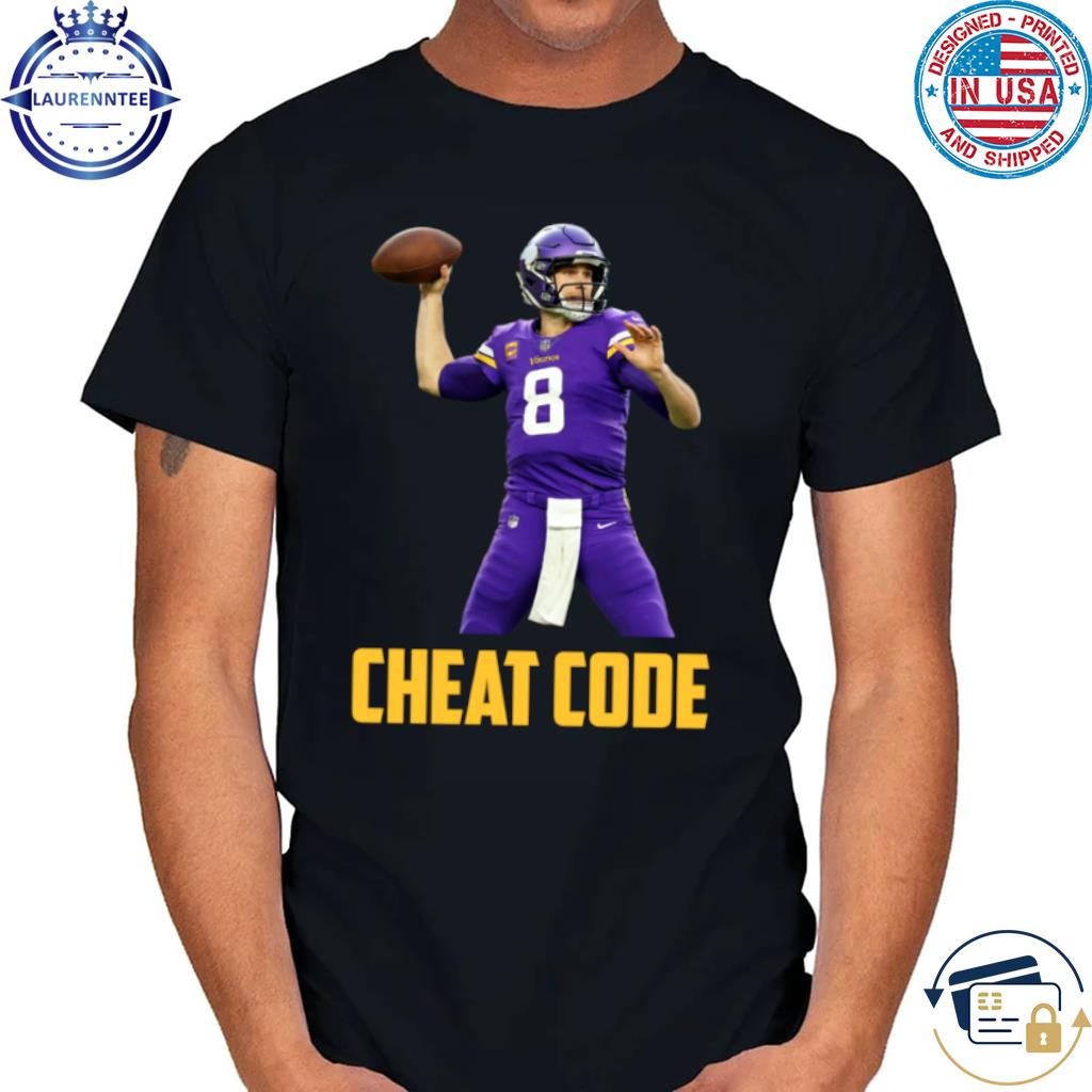 Kirk cousins cheat code minnesota football fan shirt, hoodie, sweater, long  sleeve and tank top