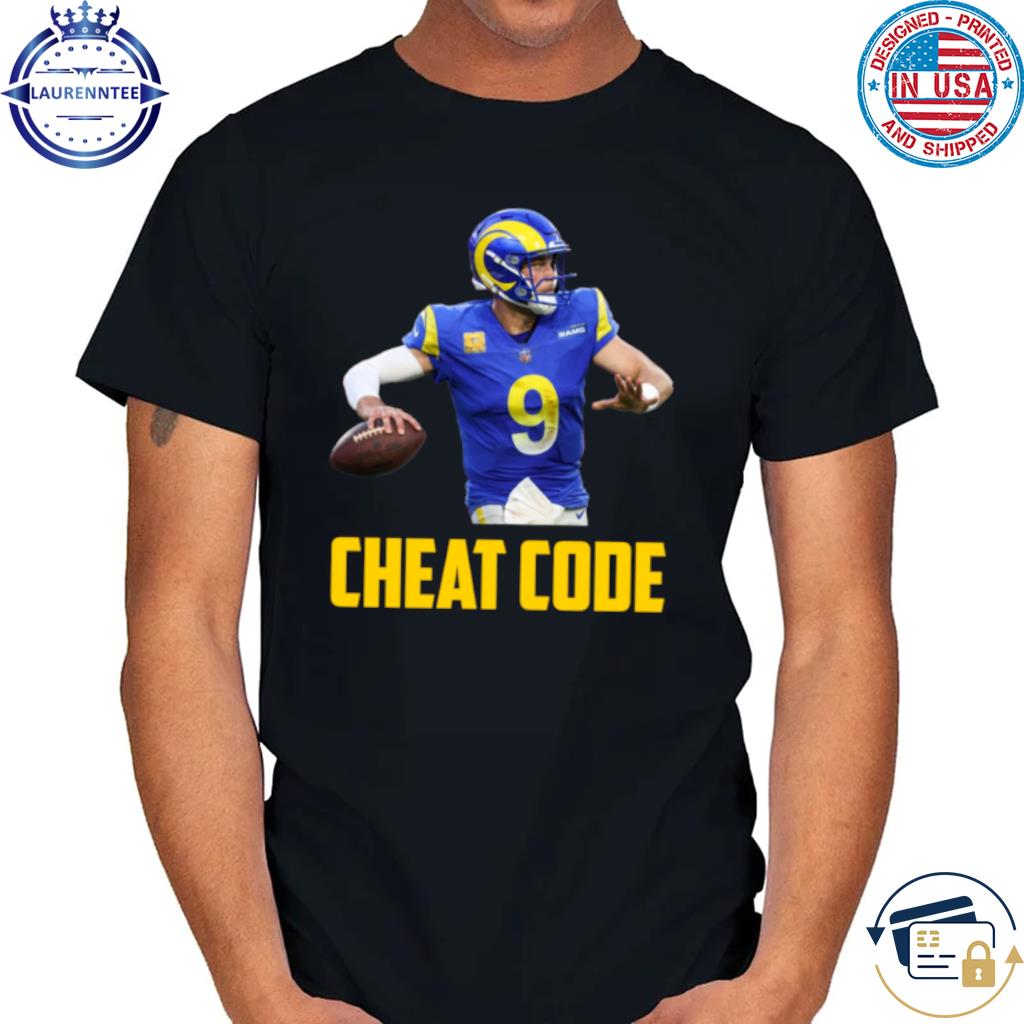 Matthew stafford cheat code los angeles football fan shirt, hoodie,  sweater, long sleeve and tank top