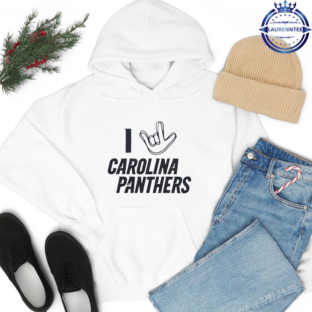 Official Love sign x Carolina panthers s hoodie