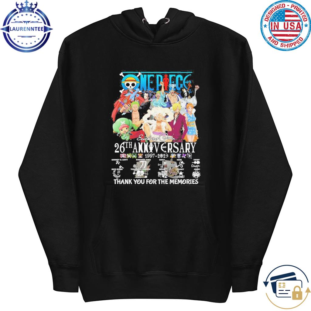 One Piece 26th Anniversary 1997 – 2023 Thank You For The Memories T-Shirt hoodie