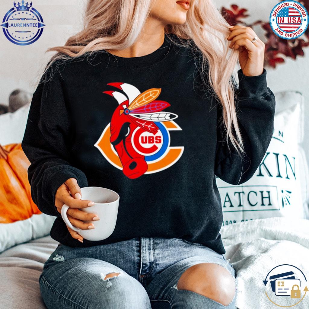Chicago Cubs Bulls Bears And Blackhawks Logo Shirt, hoodie