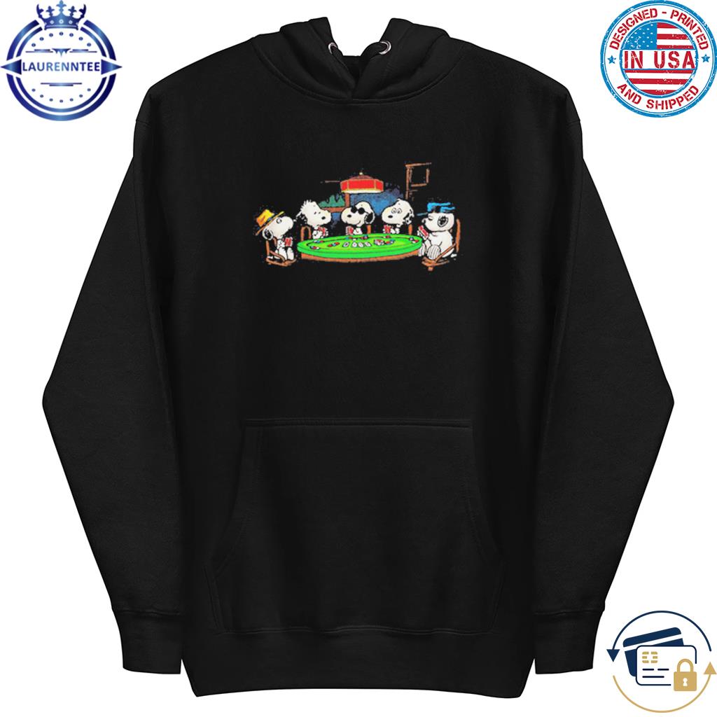 snoopy playing poker t shirt