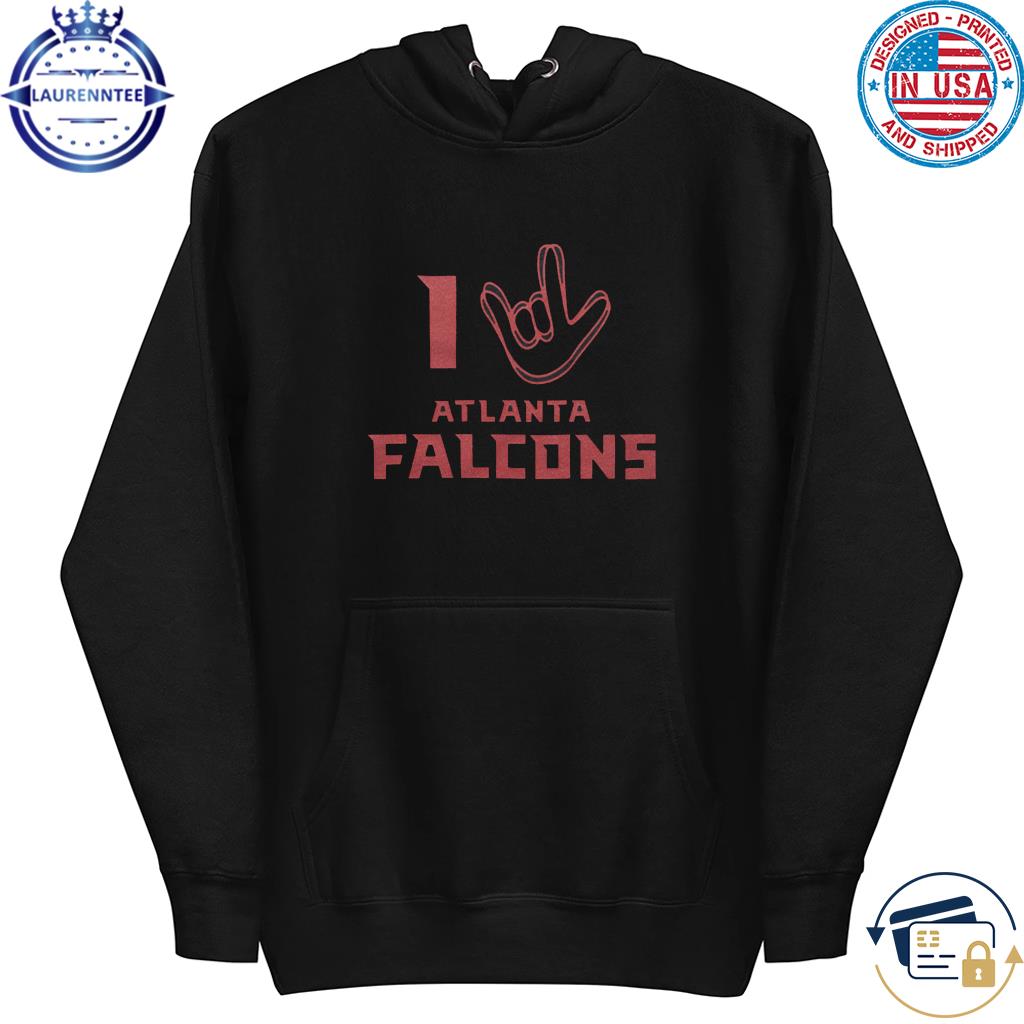 Premium Love sign x atlanta falcons shirt, hoodie, sweater, long sleeve and  tank top