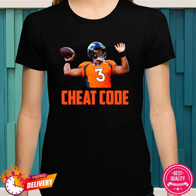 Russell wilson cheat code denver football fan shirt, hoodie